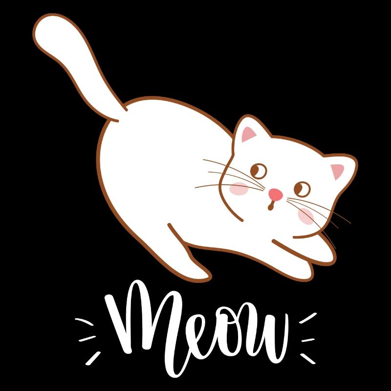 Mignon Kawaii drôle de chat disant miaulement