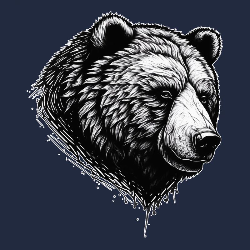 Dangerous black grizzly bear