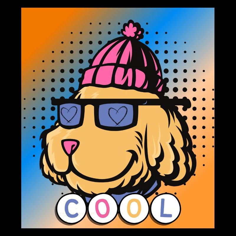 Chien cool. Animaux