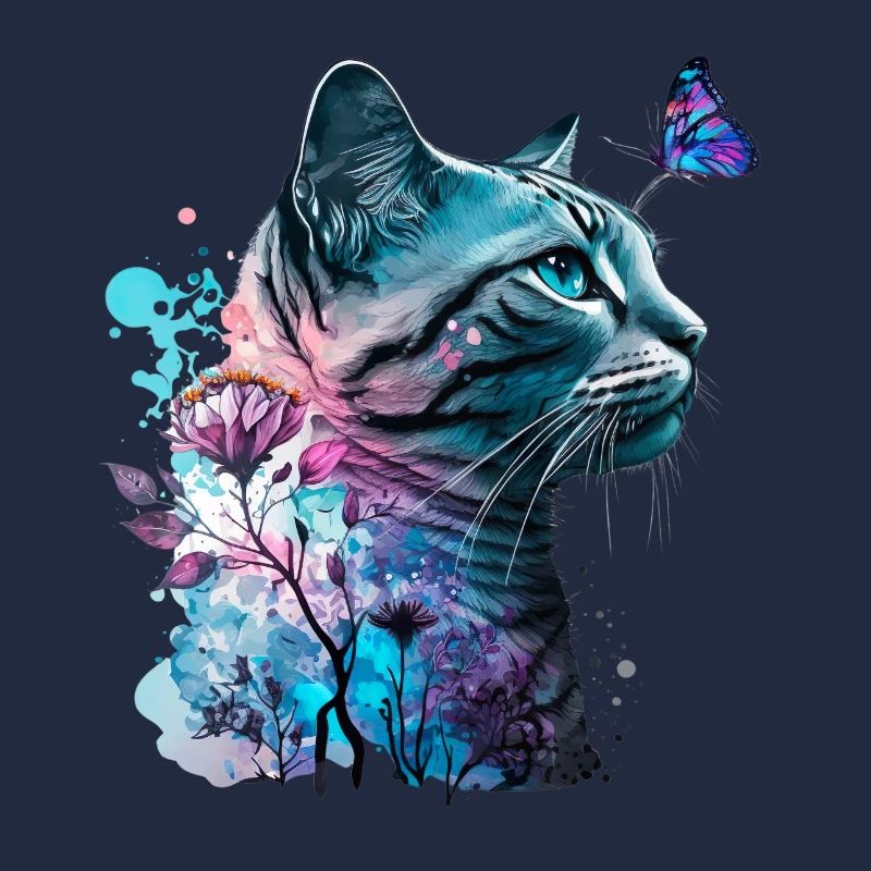 Fleur de chat et papillon