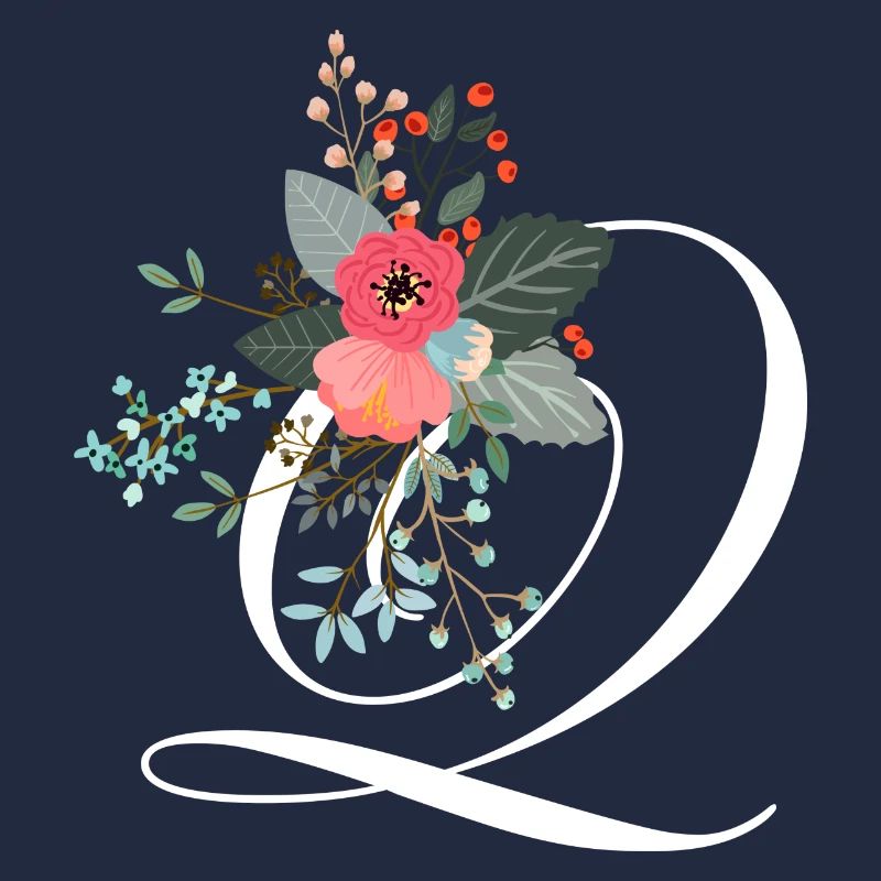 Letter q flowered