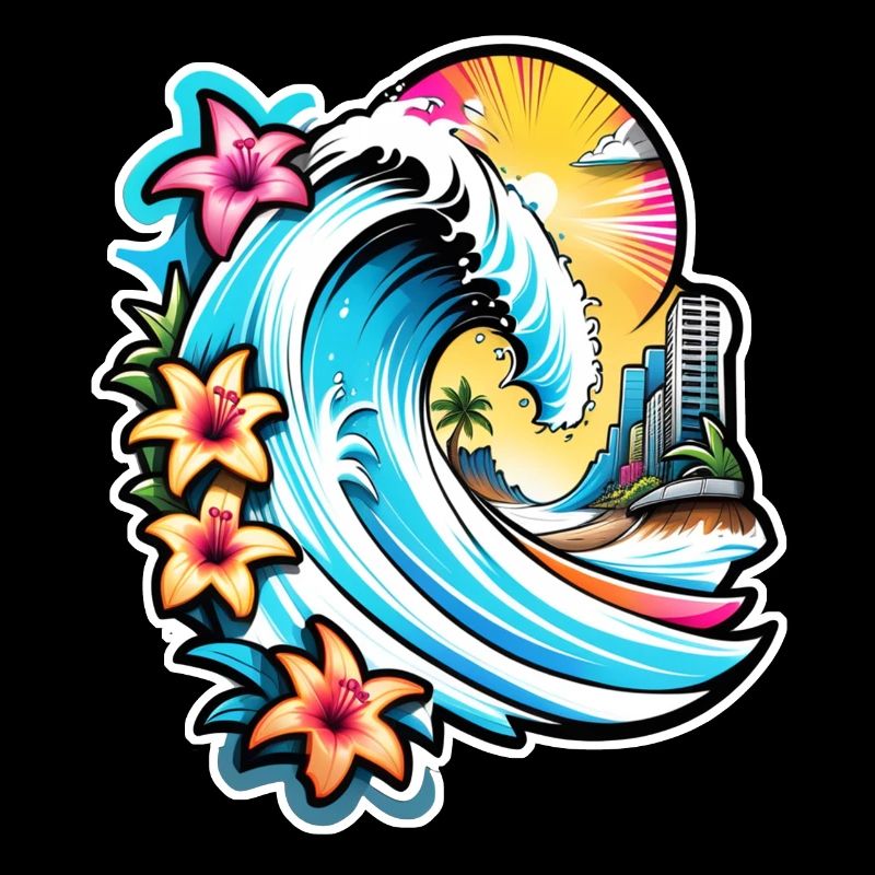 surf plage palmier soleil vacances