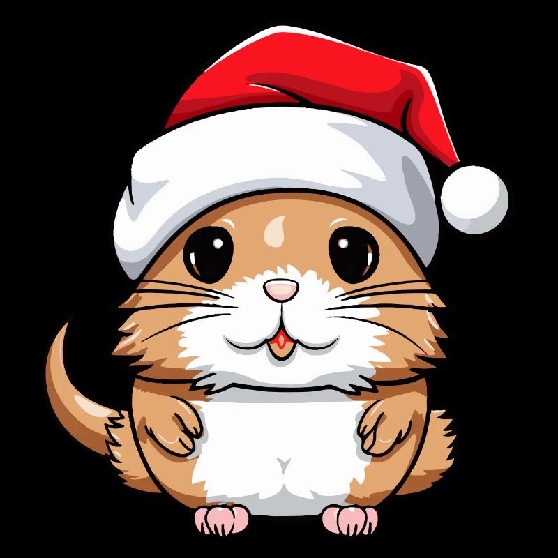 Hamster Christmas Animal Head