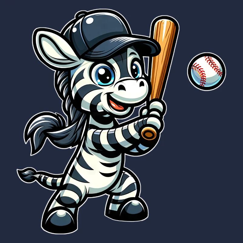 Zebra Baseball Player - Stripes, Speed