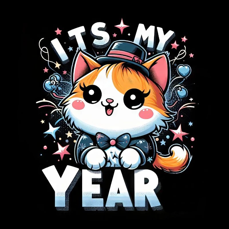 Neujahr Sylvester Katze Das Ist Mein Jahr