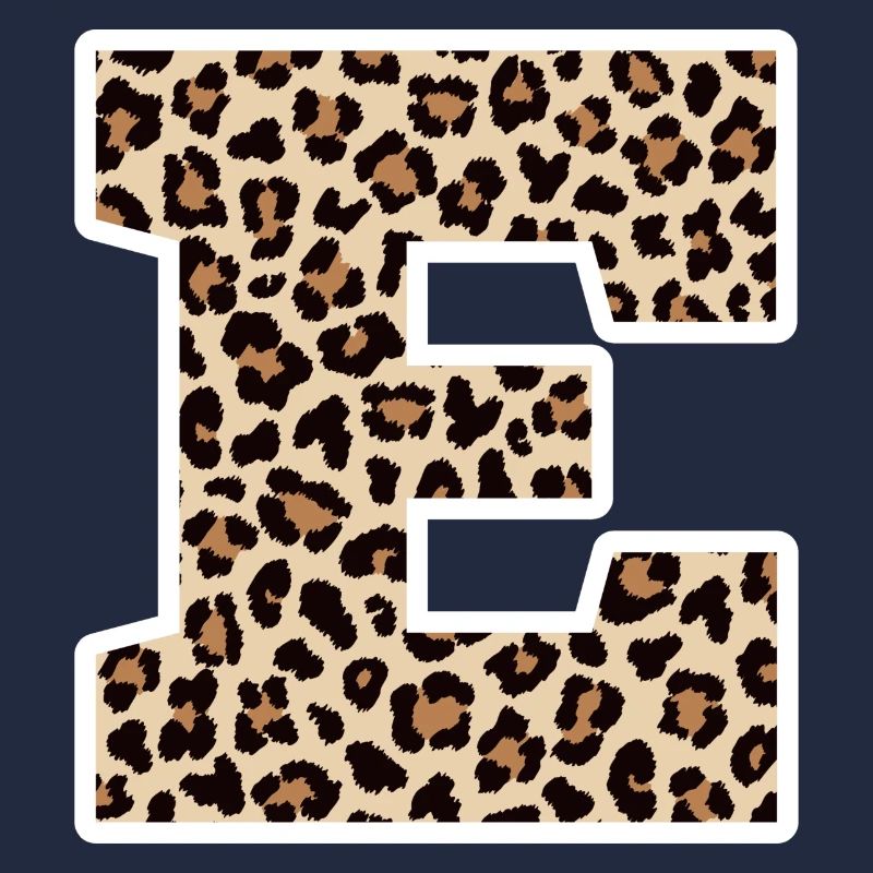 Buchstabe E Leopardenmuster - Geschenkidee zum Geburtstag