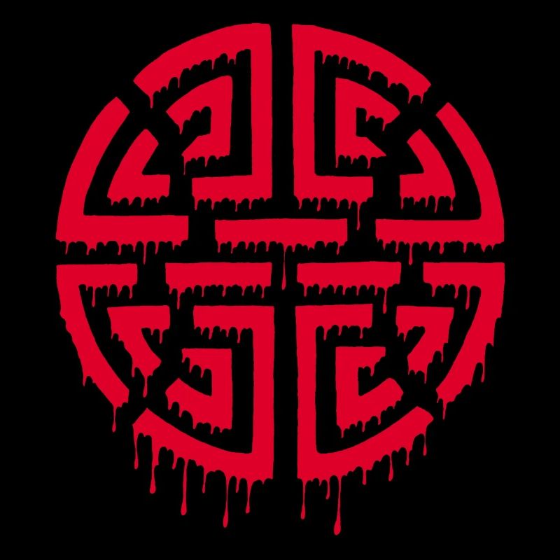 Graffiti eines roten Labyrinths