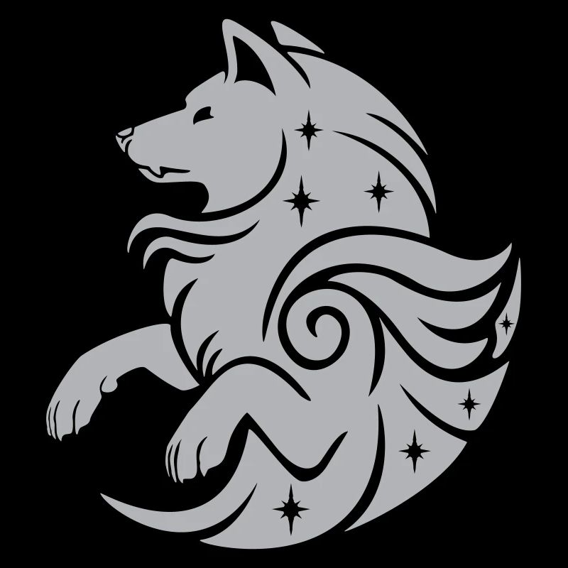 Star Wolf Magic Coat of Arms - customizable color