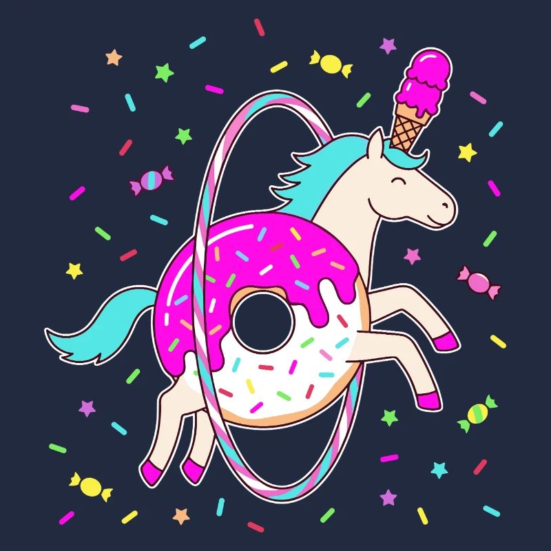 Süßer 6. Geburtstag Einhorn Donut
