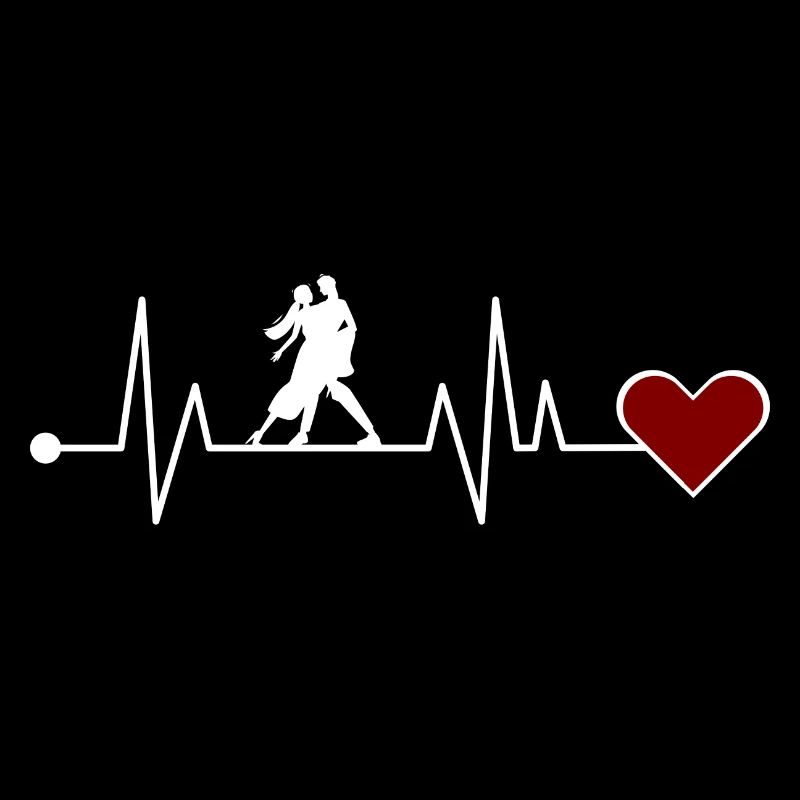 Cadeau de battement de coeur de danse de danse de tango pour couple de danse