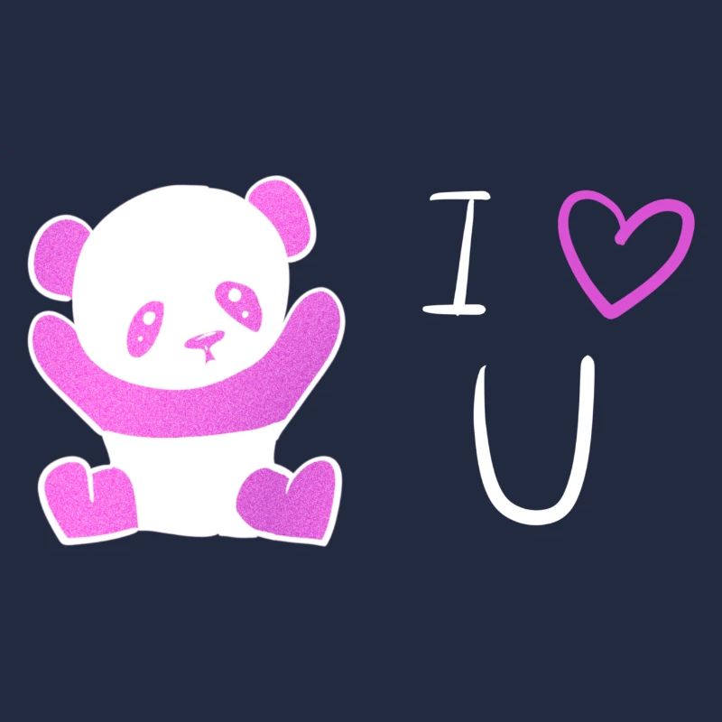 pinker panda ich liebe dich