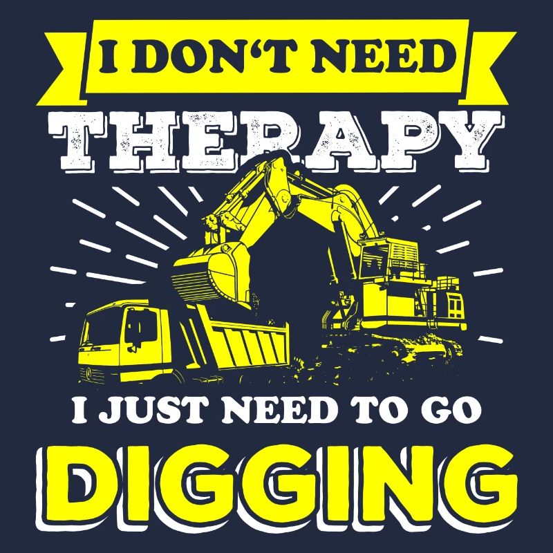 Construction workers excavators