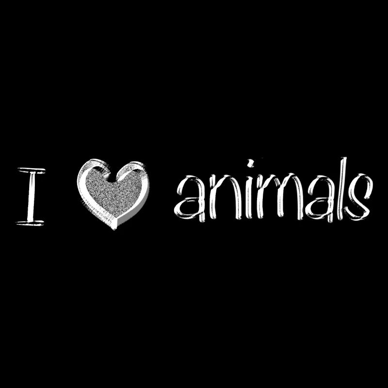 ich liebe tiere schrift