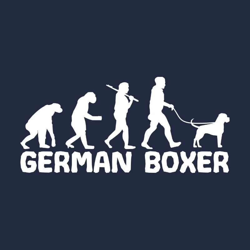 Deutsche Boxer Hundebesitzer Gassi Evolution
