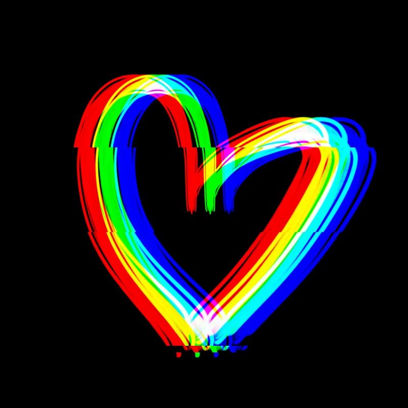 effet cœur 3D symbole amour