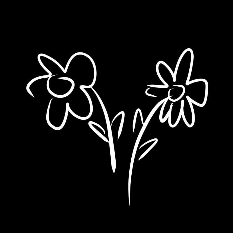 fleurs dessin animé symbole motif de fleur