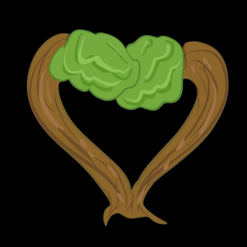 trees heart love nature