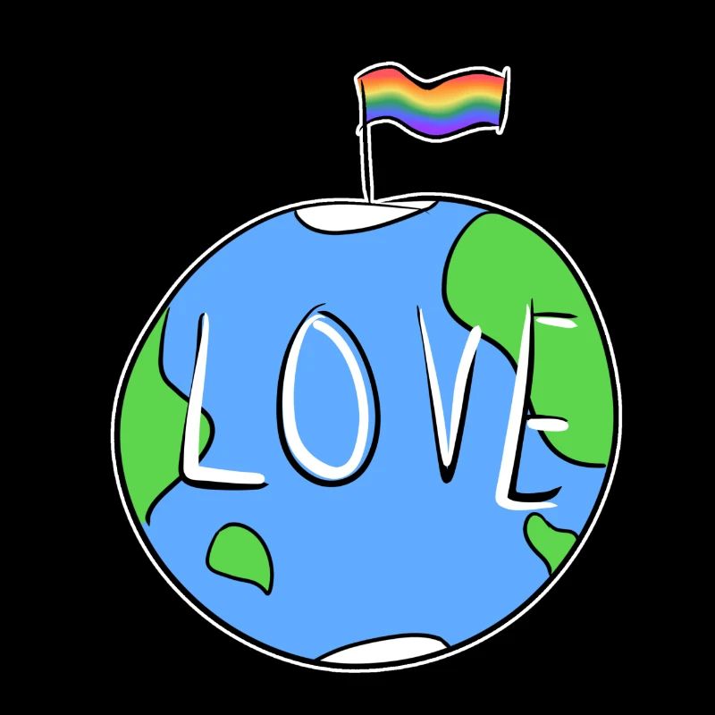 symbole du drapeau lgbt terre amour