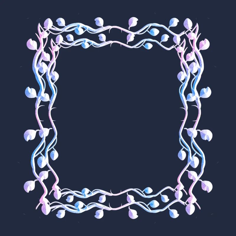 Leaves Square Shape Square Frame