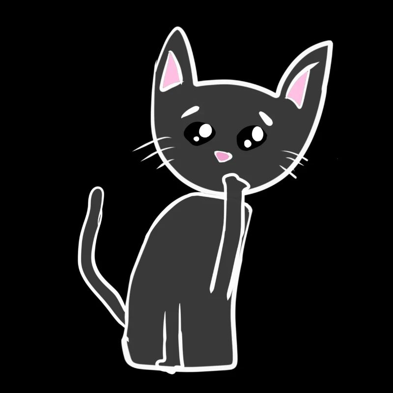 Triste Chat Animal Symbole Triste
