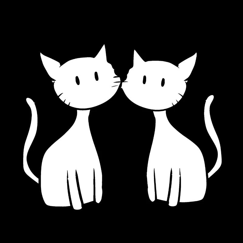 deux amis chats mignons