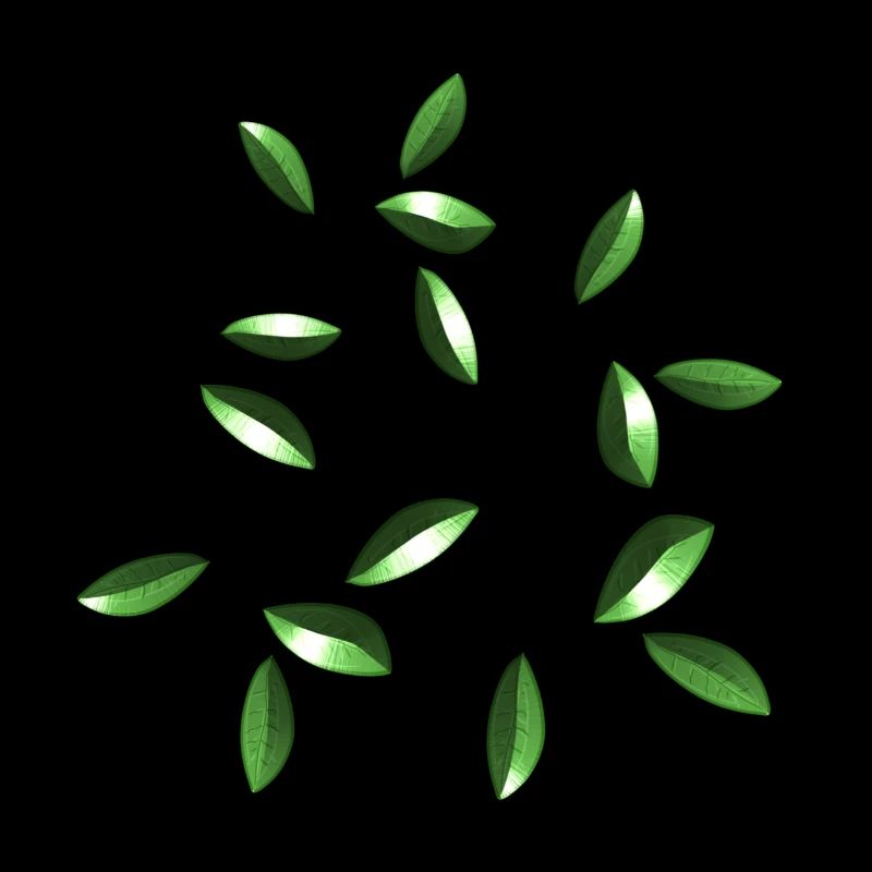 leaves glossy pattern sheet