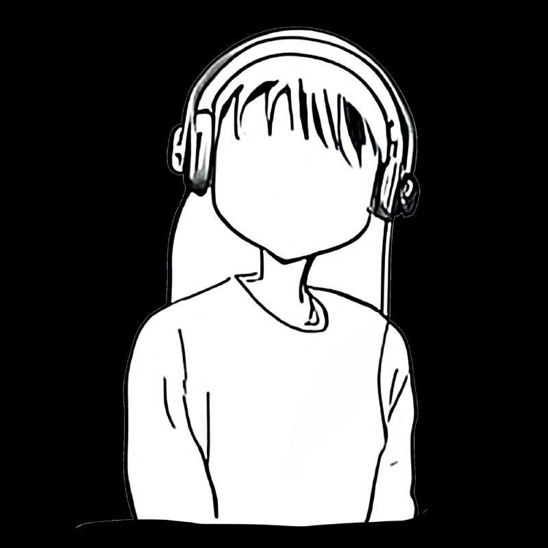 Dessin animé fille casque anime