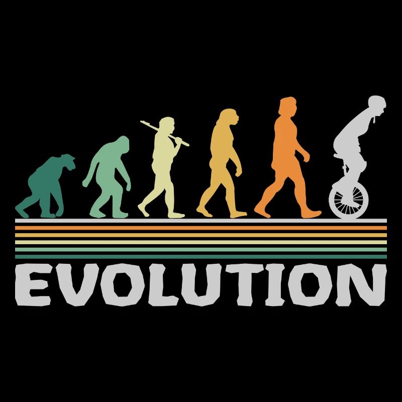 Einrad Zirkus Artist Evolution Retro Lustig
