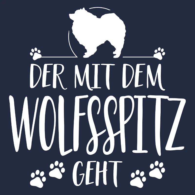 DER MIT WOLFSSPITZ GEHT Hundespruch Hunde