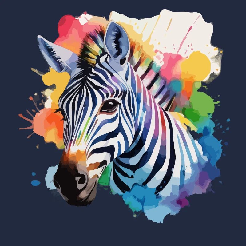Zèbre cool dans un design coloré