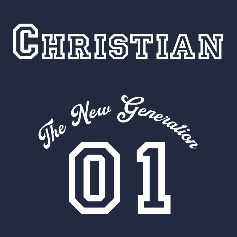 First name Christian - white