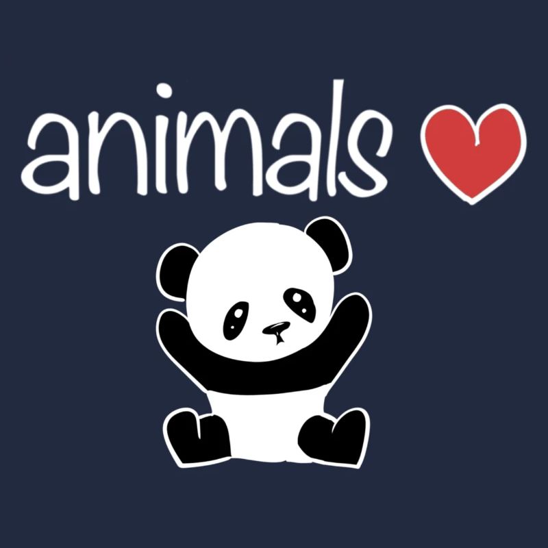 tiere herz tierliebe text panda