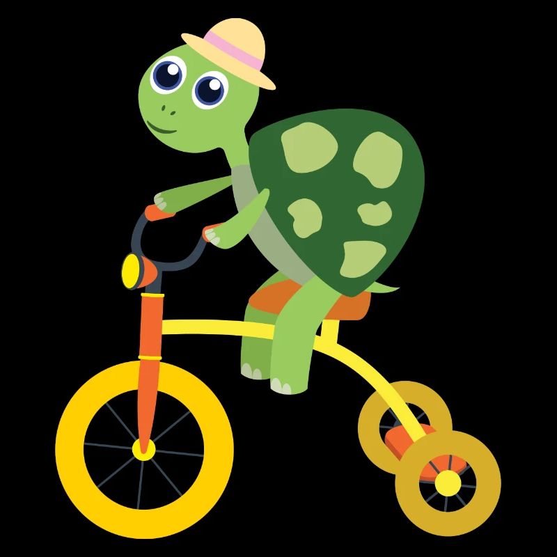 Tortue sur tricycle