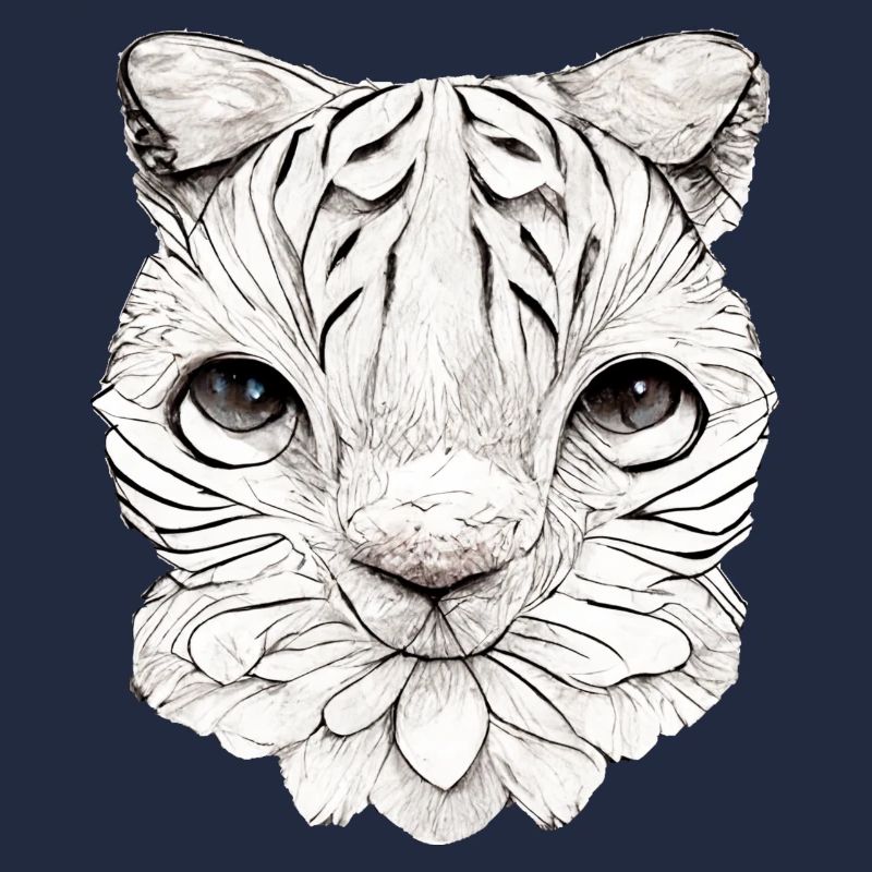 Petit chat dans un style comique