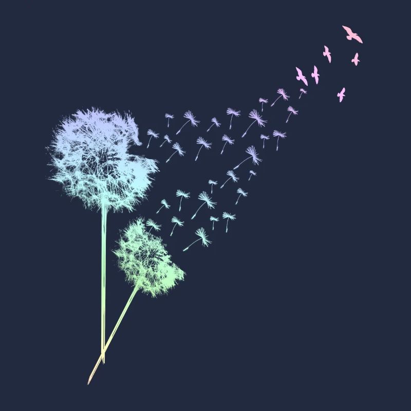 Pusteblume Design Bunt Dandelion Muster Blumen