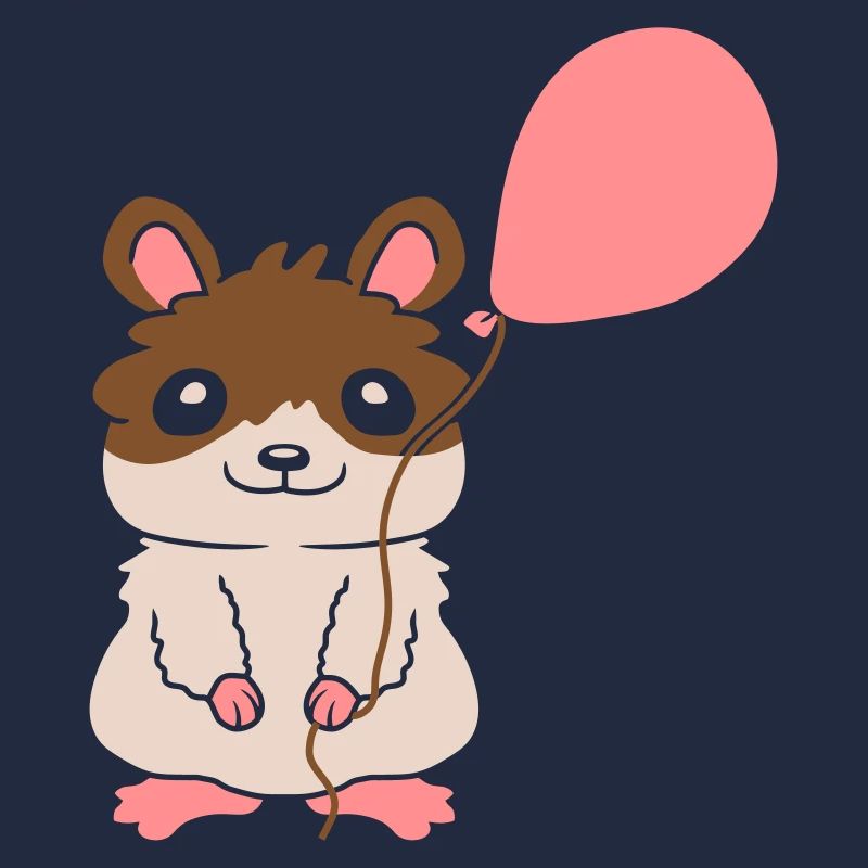 Comic Hamster Luftballon Geschenkidee