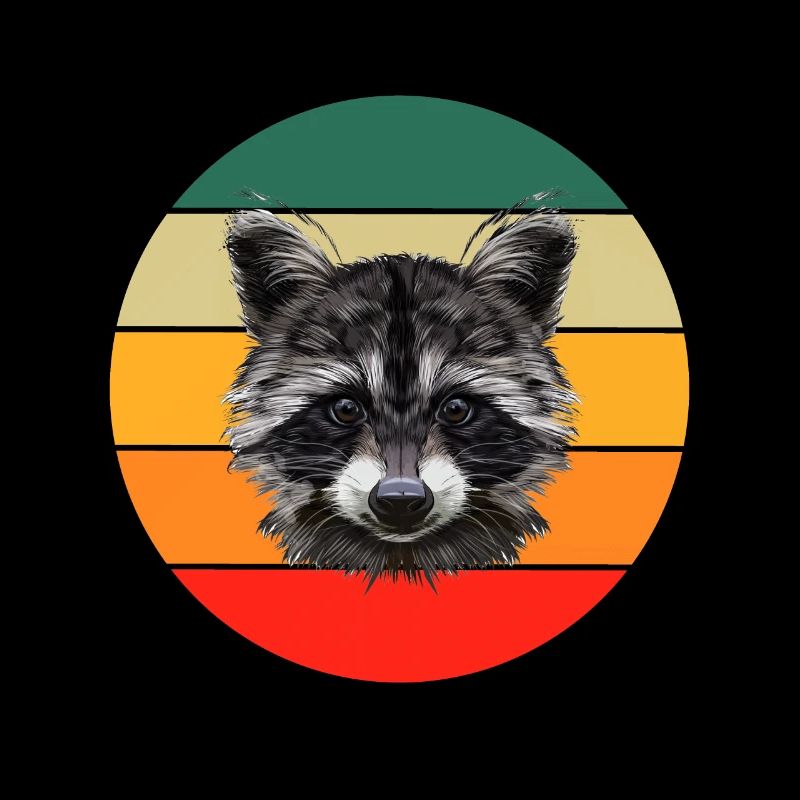 Retro Trash Panda Waschbär