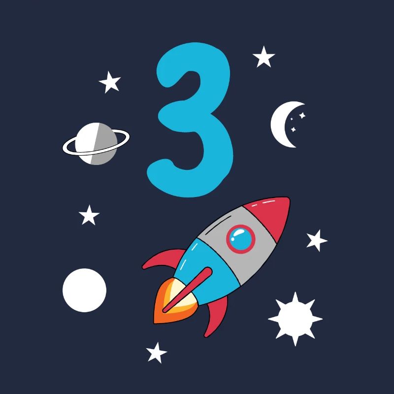 Fusée d’anniversaire et espace