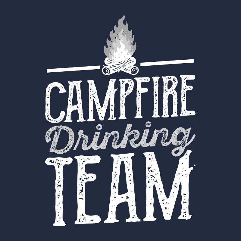 Lagerfeuer Trinken Team Camping Camper