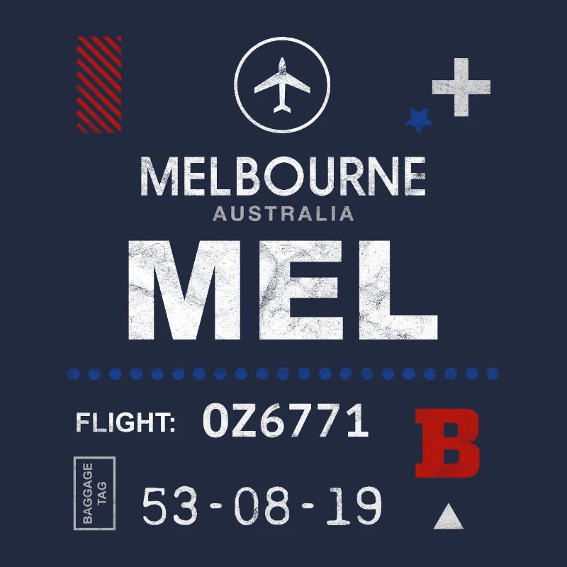 Melbourne airport tag
