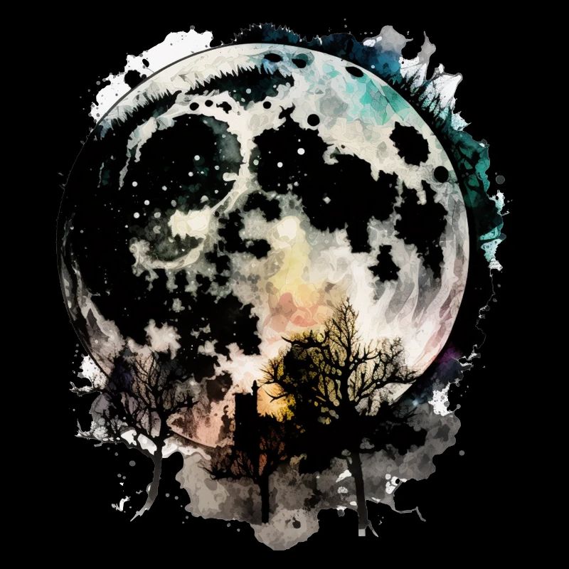 Moon Space Trees