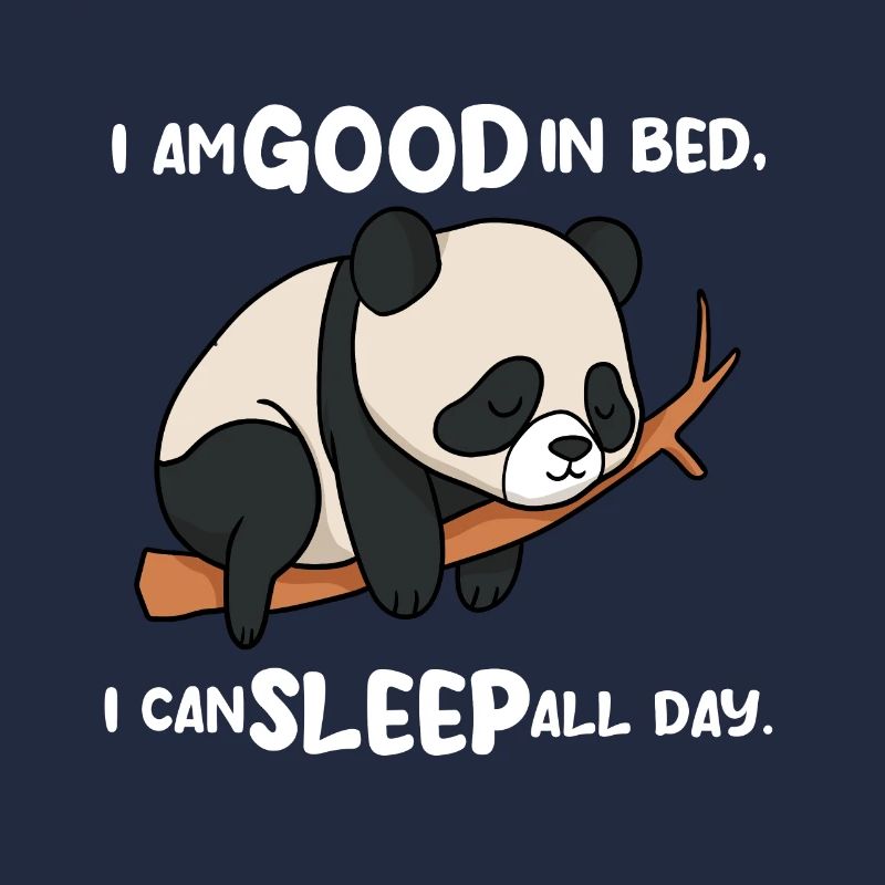 Ich bin gut im Bett Panda