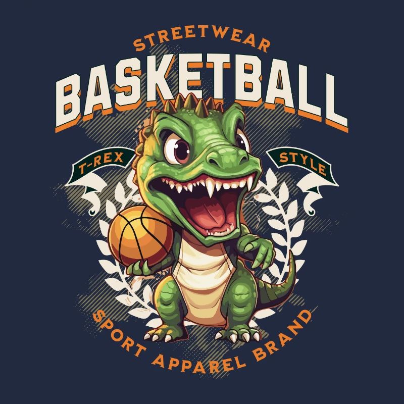 Basketball Dinosaur T-Rex Basketteur