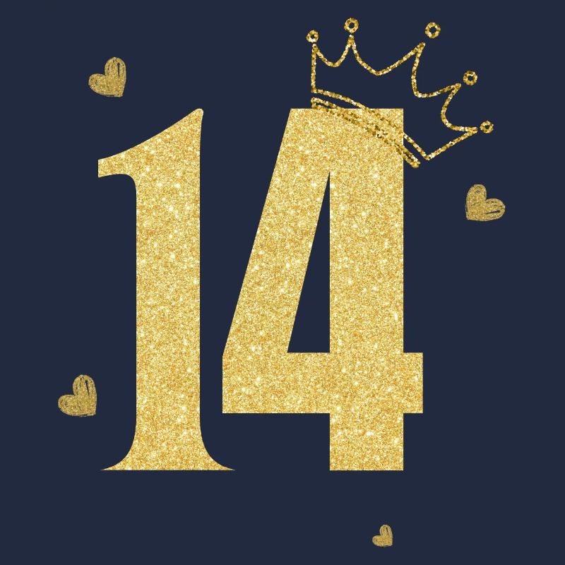 14e anniversaire couronne doré