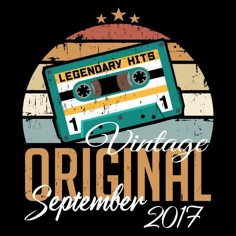 September 2017 Born Vintage Birthday Retro