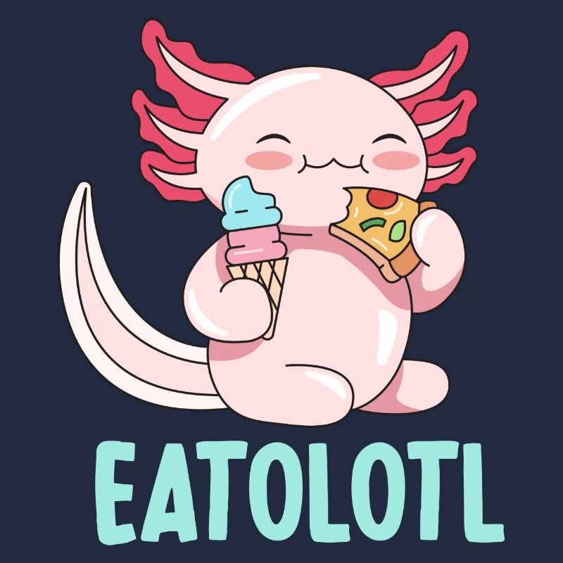 Conception de jeu de mots Eatolotl pour les amateurs d’axolotl
