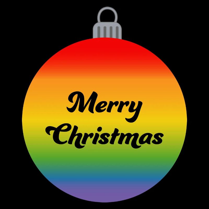 LGBTQI Merry Christmas Regenbogen Weihnachtskugel