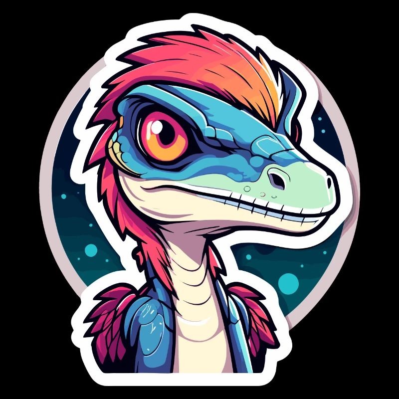 Dessin de dinosaure Velociraptor