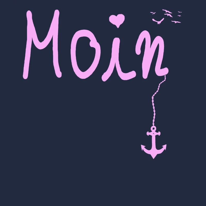 Moin Begrüßung Moin mit Möwe