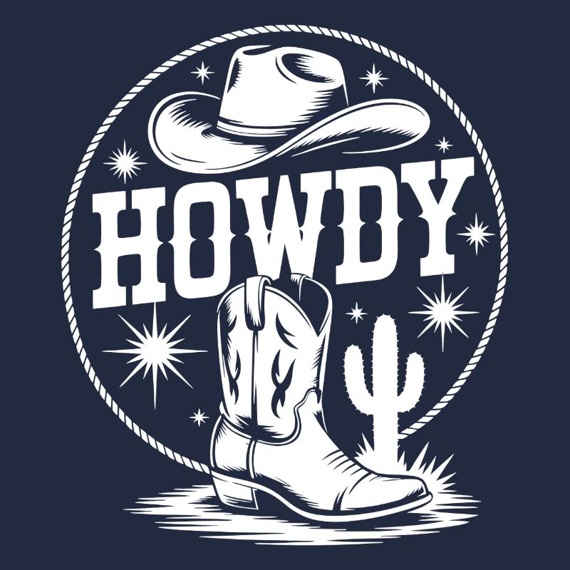 Conception de silhouette de cow-boy western